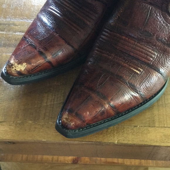 Ariat Ginger Leather Croc Embossed Slouch Boot - Picture 10 of 10